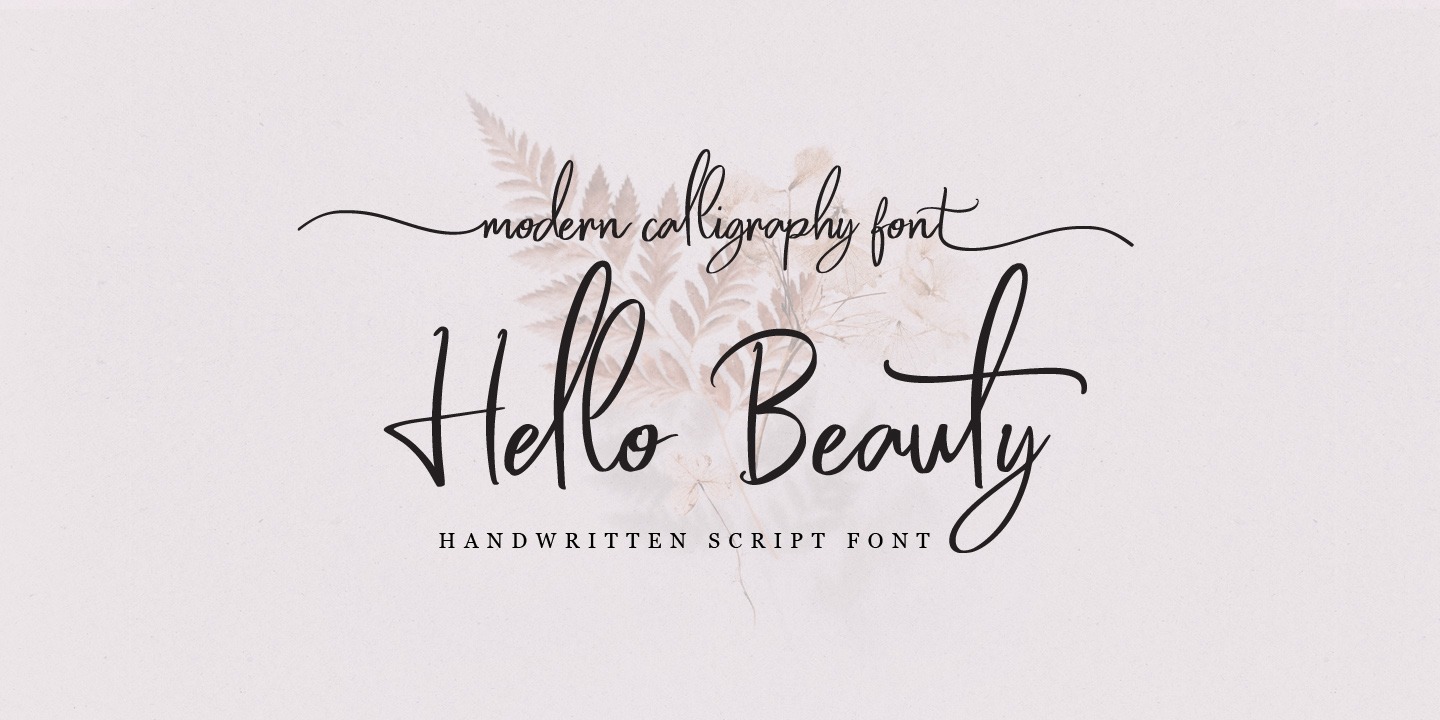Example font Hello Beauty #1